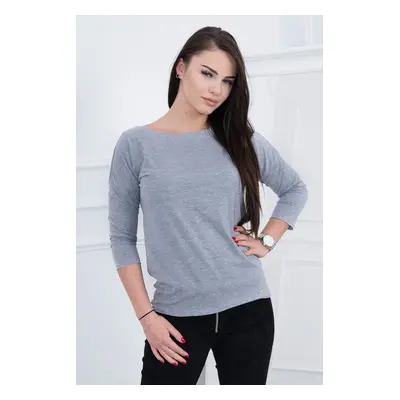 Casual Grey Melange Blouse