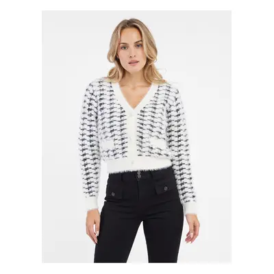 Orsay Black and White Women's Patterned Cardigan - Women's