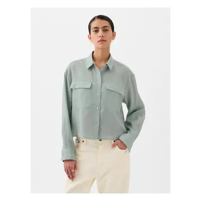 GAP Linen cropp shirt - Women's