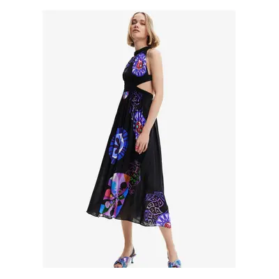 Black Women Patterned Dress Desigual Sandy - Women