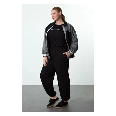 Trendyol Curve Black Loose Jogger Modal Knitted Sweatpants