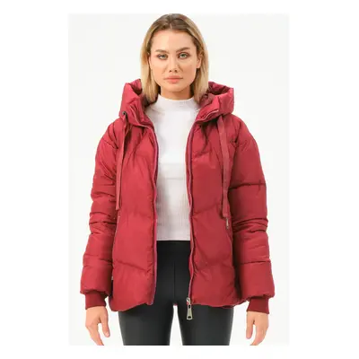 Z6771 DEWBERRY WOMEN'S COAT-BURGUNDY