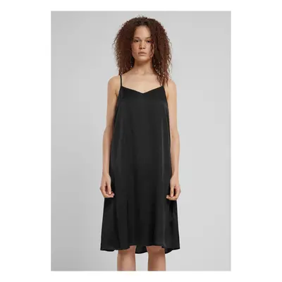 Women's Viscose Satin Nightgown - Black