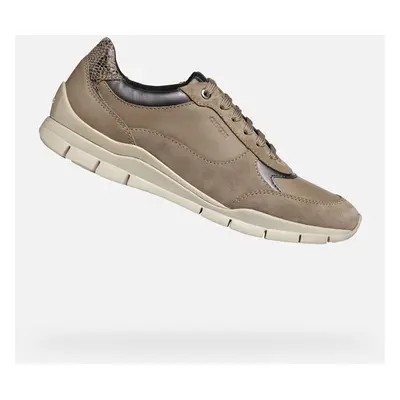 Beige women's sneakers Geox Sukie - Women's