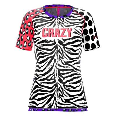 Women's T-shirt Crazy Idea Mountain Flash Black/Zebra