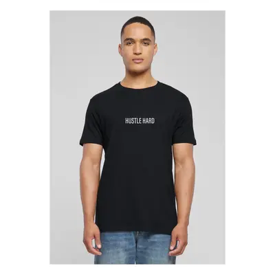 Men's T-shirt Hustle Wording EMB Tee black