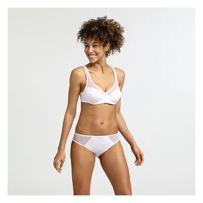 DIM GENEROUS COTTON BIO SLIP - Women's panties made of organic cotton - white