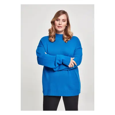 Women's oversize turtleneck bright blue