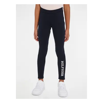 Dark blue girly leggings Tommy Hilfiger - Girls