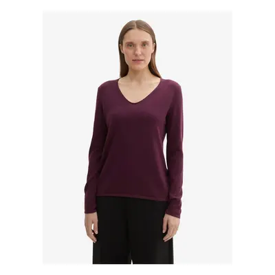 Burgundy women's sweater Tom Tailor - Women