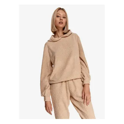 Beige women's hooded sweatshirt TOP SECRET - Women