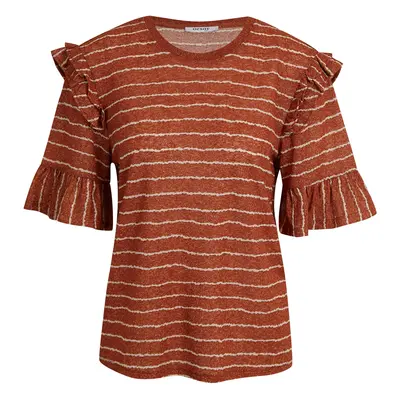 Orsay Brown Women Striped T-Shirt - Women