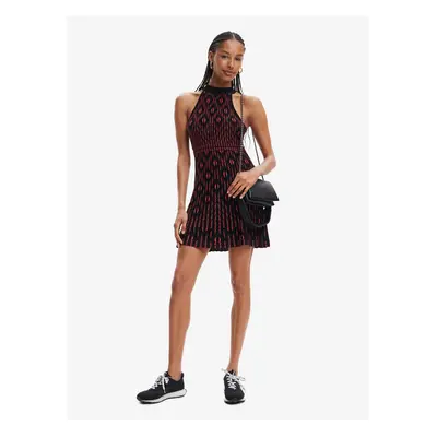 Red and Black Women Patterned Dress Desigual El Havre - Women