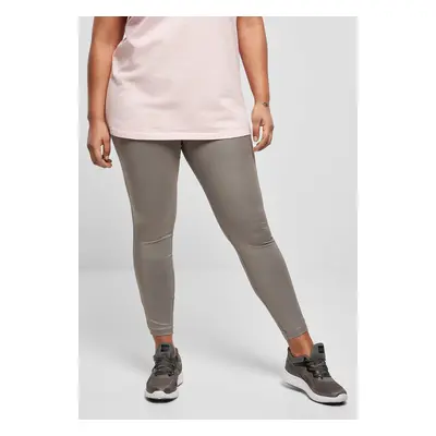 Women's asphalt leggings made of synthetic leather