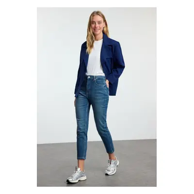 Trendyol Blue High Waist Comfort Mom Jeans