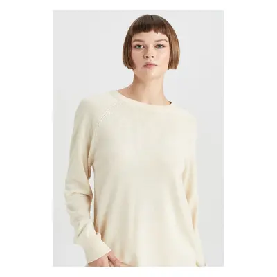 DEFACTO Relax Fit Crew Neck Basic Knitwear Sweater