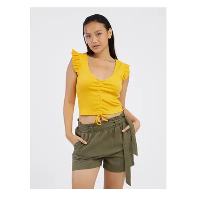 Yellow Women's Short T-Shirt Pieces Tegan - Women