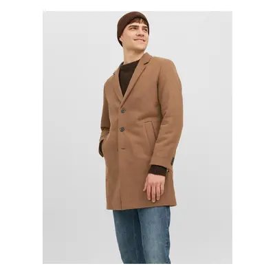 Brown men's coat with wool Jack & Jones Morrison - Men