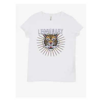 White girly T-shirt ONLY Lucy - unisex