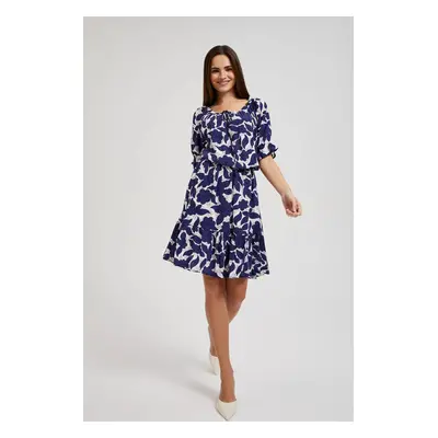 Women's patterned dress MOODO - purple