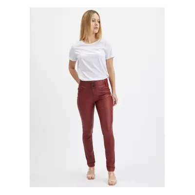 Orsay Burgundy Womens Skinny Fit Pants - Women