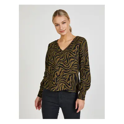 Khaki patterned blouse ONLY Victoria - Women