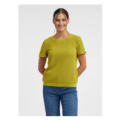 Orsay Green Women Patterned Knitted T-Shirt - Women