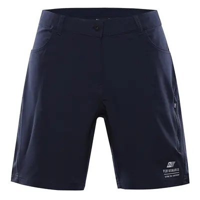 Women's quick-drying softshell shorts ALPINE PRO COLA mood indigo