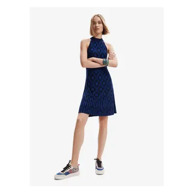 Blue and Black Dress Desigual El Havre - Ladies