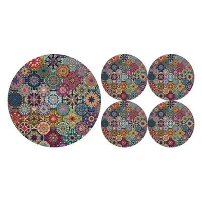 Bertoni Home Unisex's 1+4 Round Table Pads Set Valencia