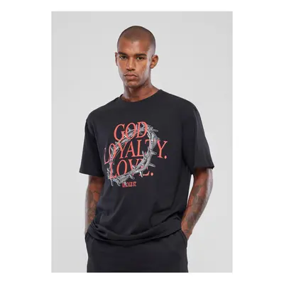 Men's T-shirt God Loyalty Love Oversize Black