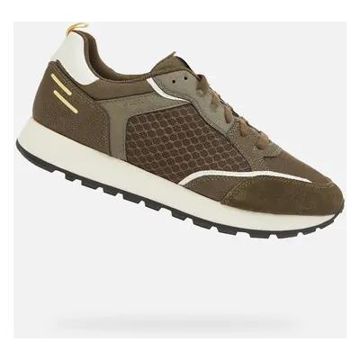 Khaki men's sneakers Geox Partenio - Men's