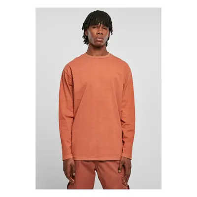 Heavy Oversized Garment Dye Dye Terracotta Long Sleeve