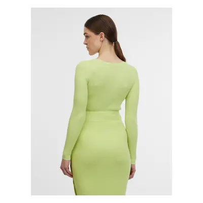 Orsay Light Green Ladies Ribbed Sweater - Women