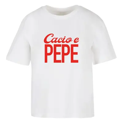 Women's T-shirt Cacio E Pepe white