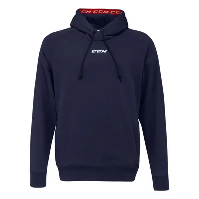 Pánská mikina CCM Team Fleece Pullover Hoodie Navy