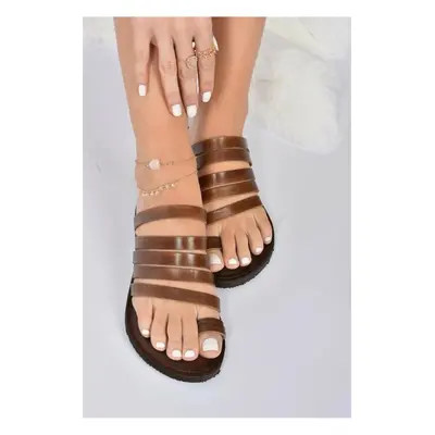 Fox Shoes Women's Sandals with Tan Genuine Leather