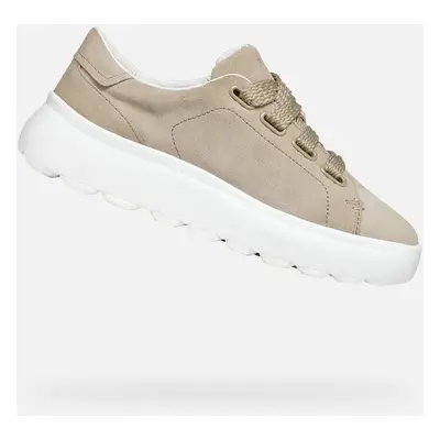 Beige women's sneakers Geox Spherica EC4.1 - Women's