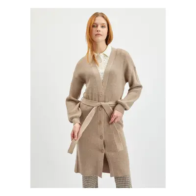 Orsay Beige Ladies Long Cardigan - Women