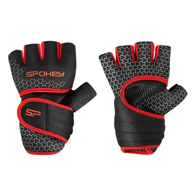 Spokey LAVA Neoprene fitness gloves, black-red