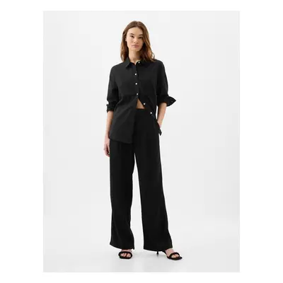 GAP Linen Pants Wide-Leg - Women