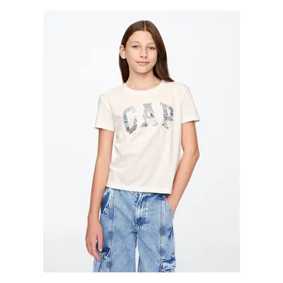 GAP Children's T-shirt with sequin logo - Girls