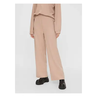 Beige Wide Trousers Pieces - Women's