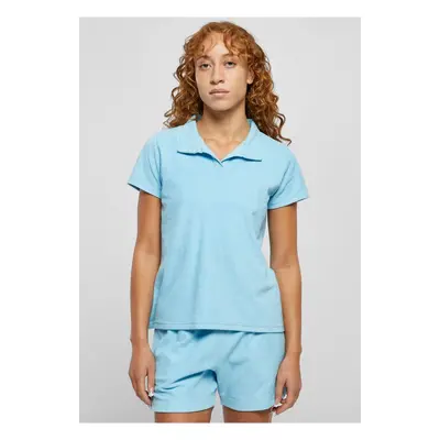 Women's towel Polo shirt balticblue