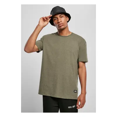 Oversize Melange Tee dark green melange