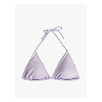 Koton Textured Covered Triangle Bikini Top