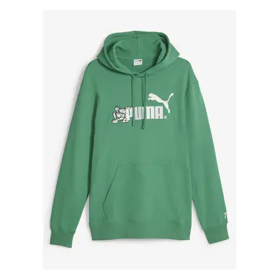 Green unisex hoodie Puma NO.1 LOGO - Men's