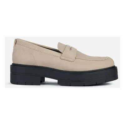 Beige women's moccasins Geox Spherica Ec7 - Women's