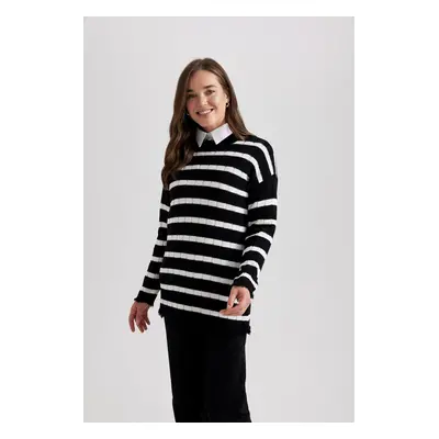 DEFACTO Regular Fit Striped Knitwear Sweater Tunic