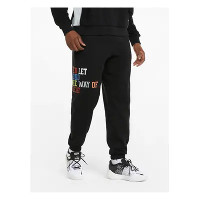 Black Mens Sweatpants Puma Playbook - Men